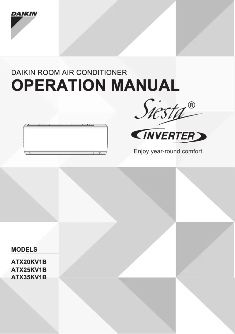 Page 1 de la notice Manuel utilisateur Daikin ATX35K2V1B
