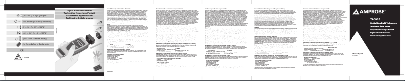 Page n°1 - Manuel utilisateur Amprobe TACH-20