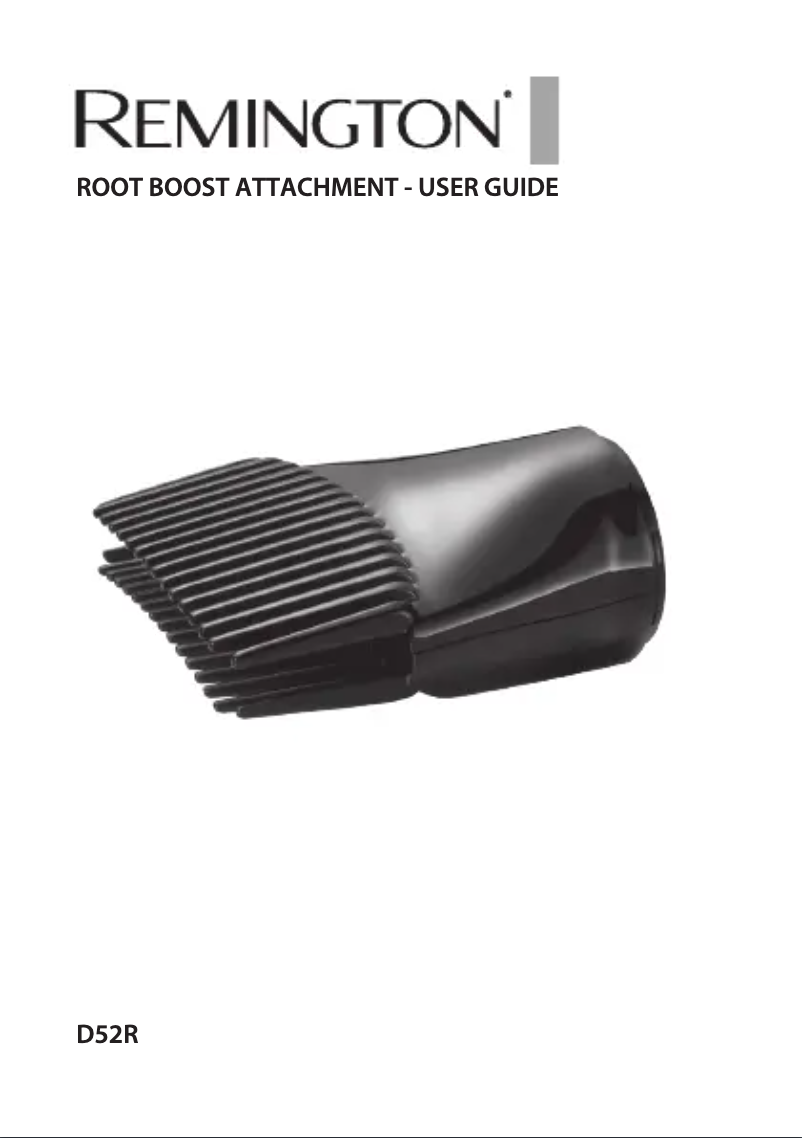 Page n°1 - Manuel utilisateur Remington Style Root Boost D52R