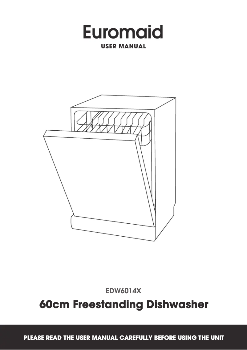 Image de la première page du manuel de l'appareil EDW6014X