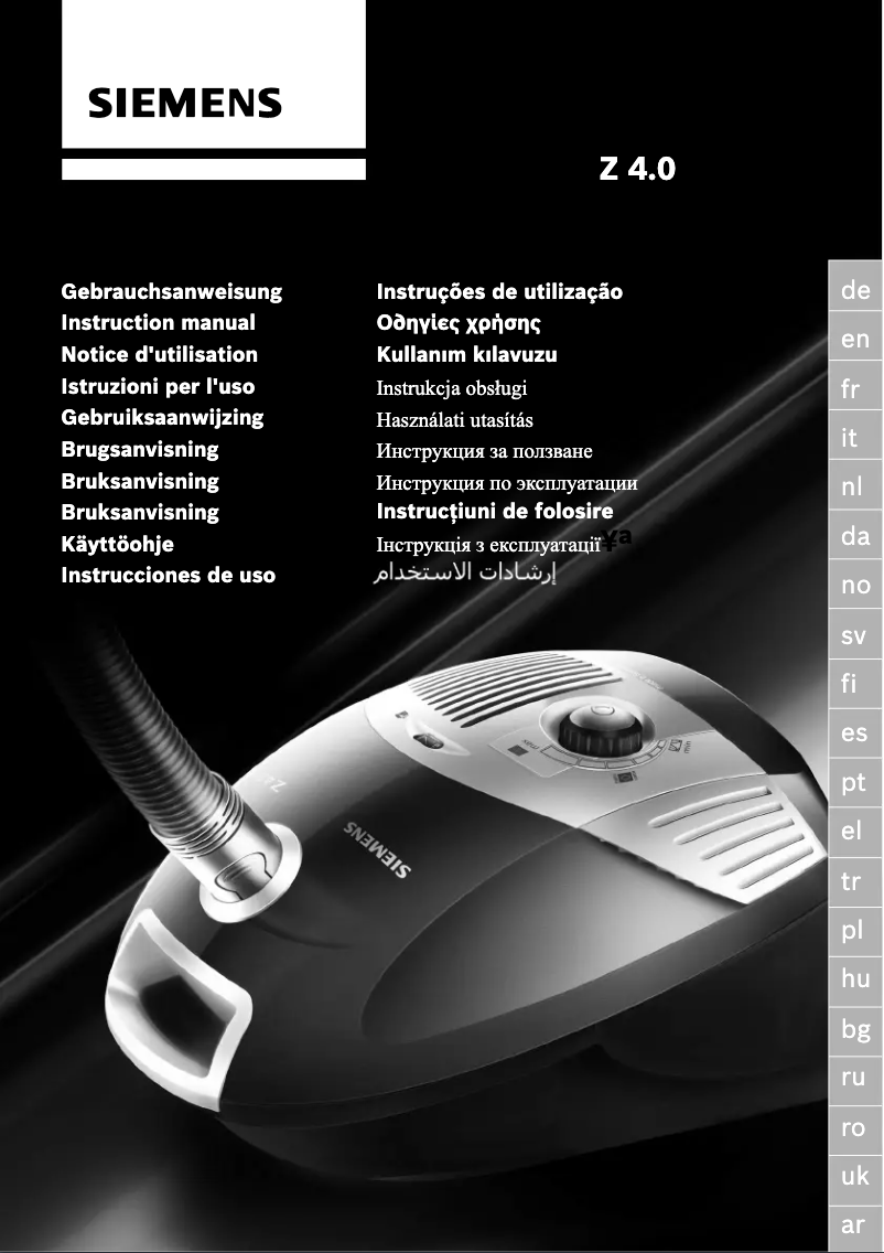 Page n°1 - Manuel utilisateur Siemens Cycletech VS55A81