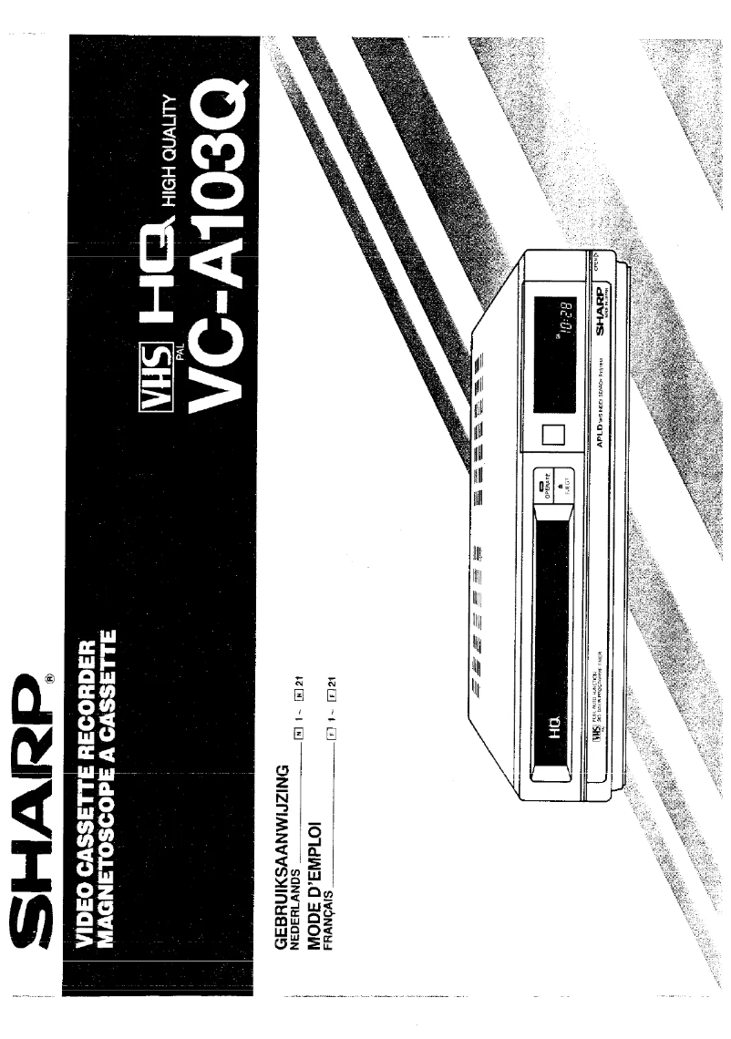 Page n°1 - Manuel utilisateur Sharp VC-A103S