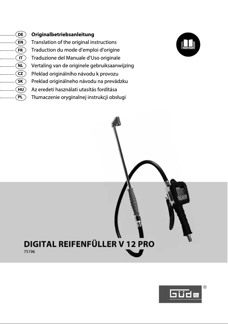 Page 1 de la notice Manuel utilisateur Güde V 12 PRO