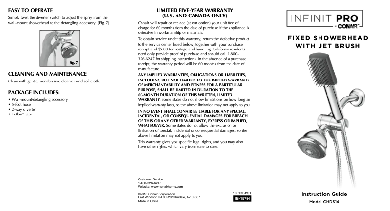 Page 1 de la notice Manuel utilisateur Conair CHDS14