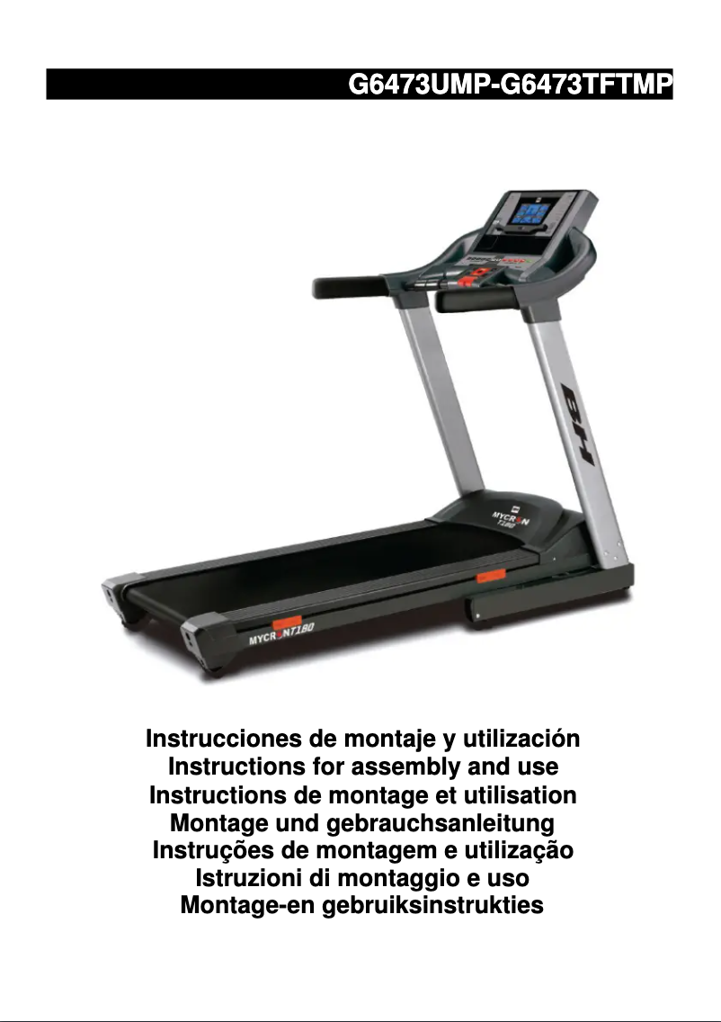 Page 1 de la notice Manuel utilisateur BH Fitness MYCRON T180