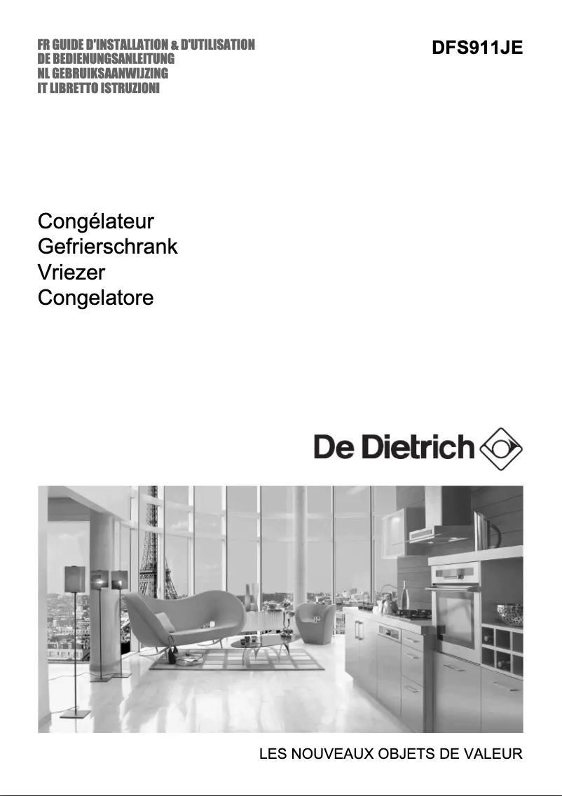 Page 1 de la notice Manuel utilisateur De Dietrich DFS911JE