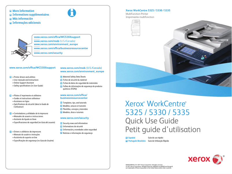 Page n°1 - Manuel utilisateur Xerox WorkCentre 5325