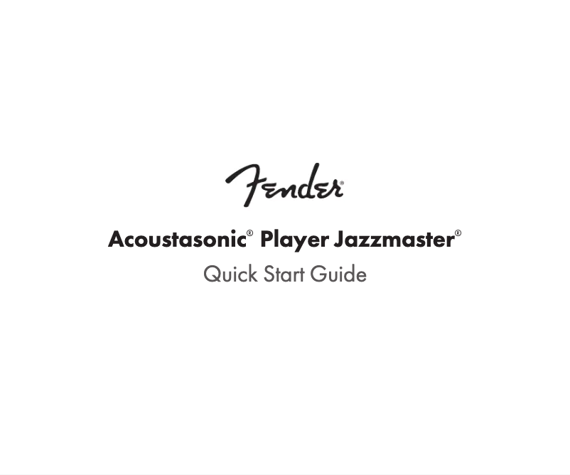 Page n°1 - Guide de démarrage rapide Fender Acoustasonic Player Jazzmaster