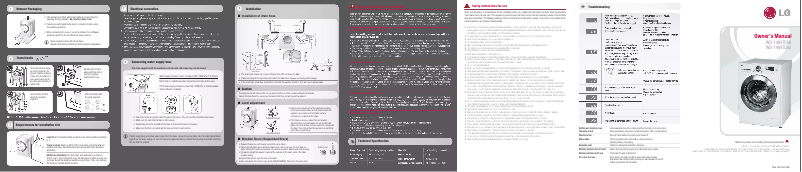 Page 1 de la notice Manuel utilisateur LG WD-1404TDS5