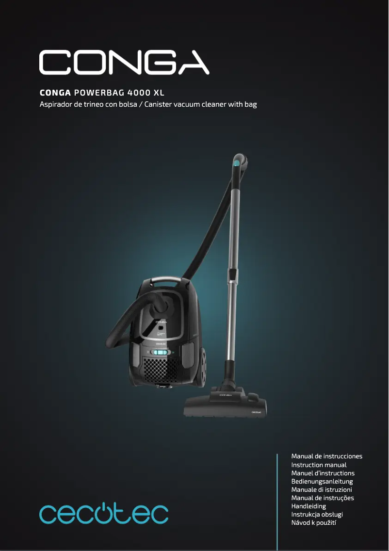 Image de la première page du manuel de l'appareil Conga Powerbag 4000 XL