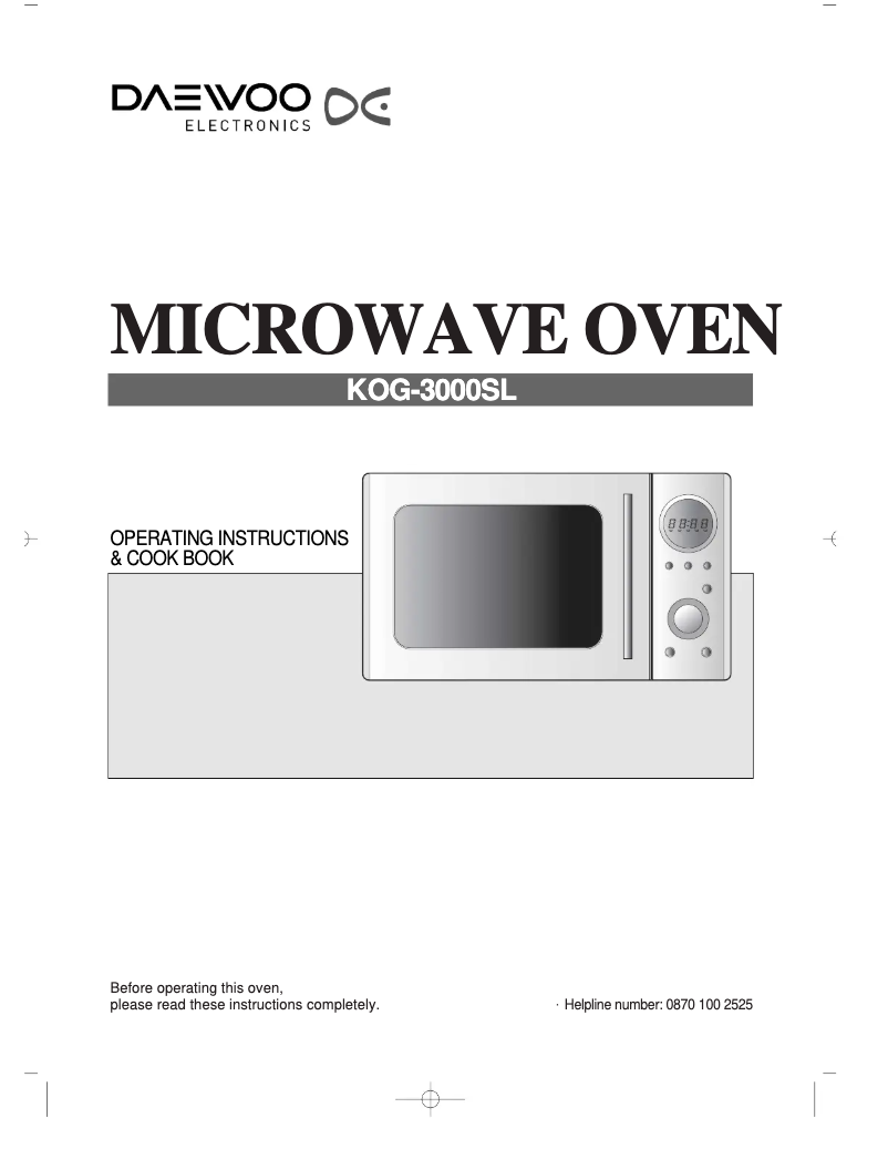 Image de la première page du manuel de l'appareil KOG3000