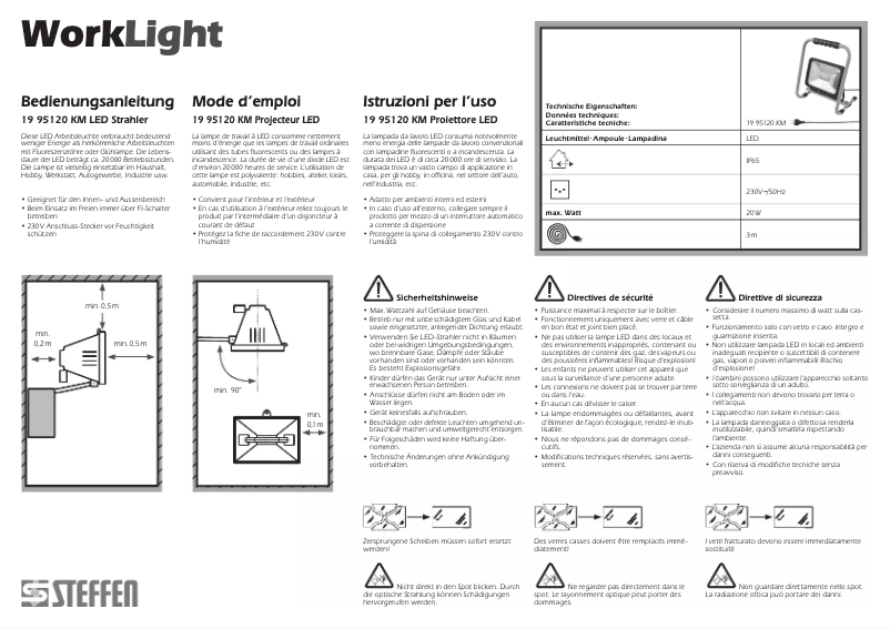 Page n°1 - Manuel utilisateur Steffen 19 95120 KM
