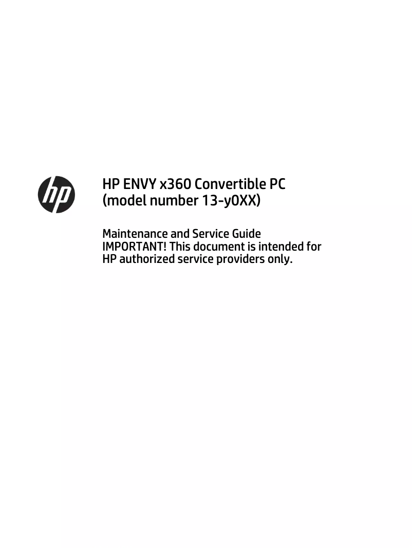 Image de la première page du manuel de l'appareil Envy X360 13