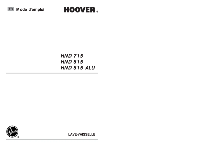 Página 1 del manual Manual de usuario Hoover HND 715-47