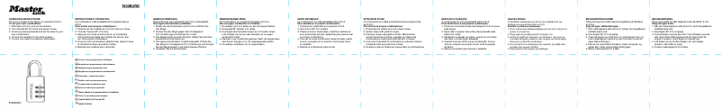 Page n°1 - Manuel utilisateur Master Lock 7630EURD