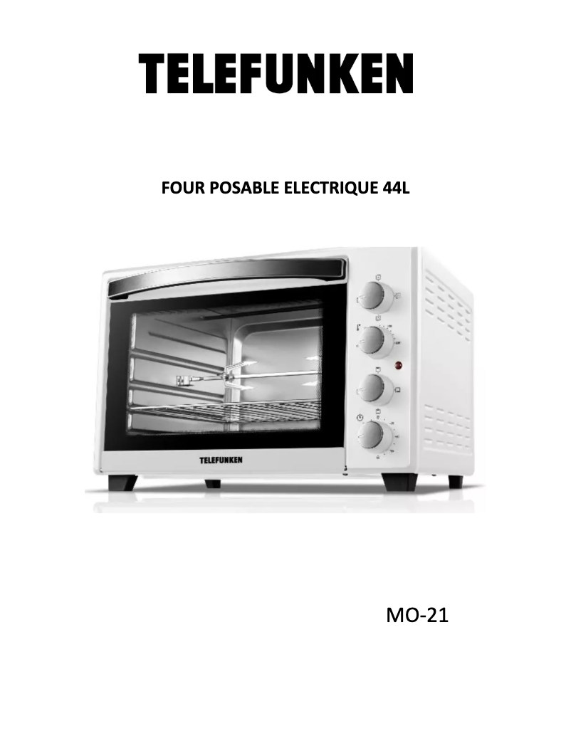 Image de la première page du manuel de l'appareil MO-21