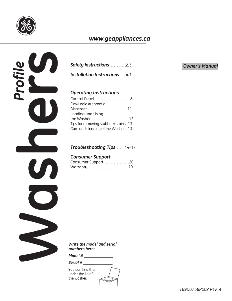 Imagen de la primera página del manual del dispositivo PTAN9350MWS