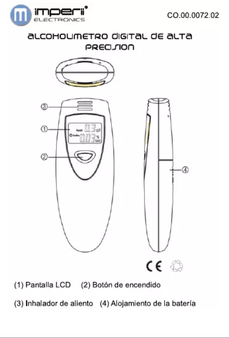 Page n°1 - Manuel utilisateur Imperii Electronics CO.00.0072.02