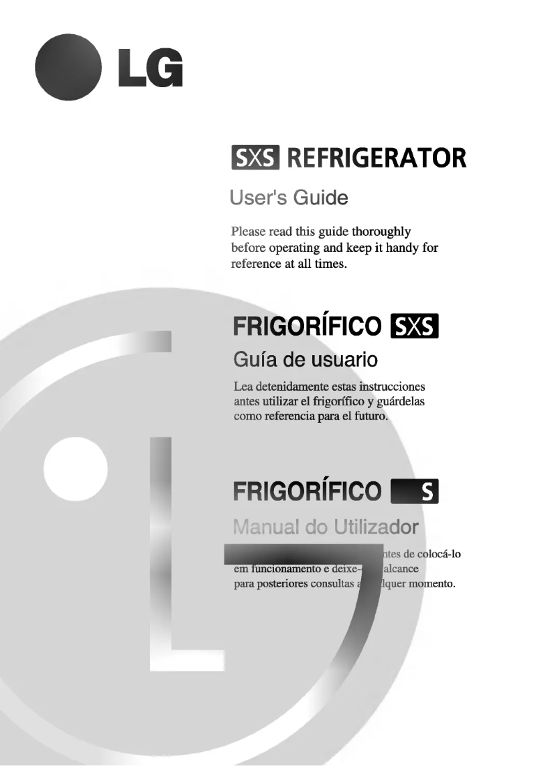 Page n°1 - Manuel utilisateur LG GR-P207FTB