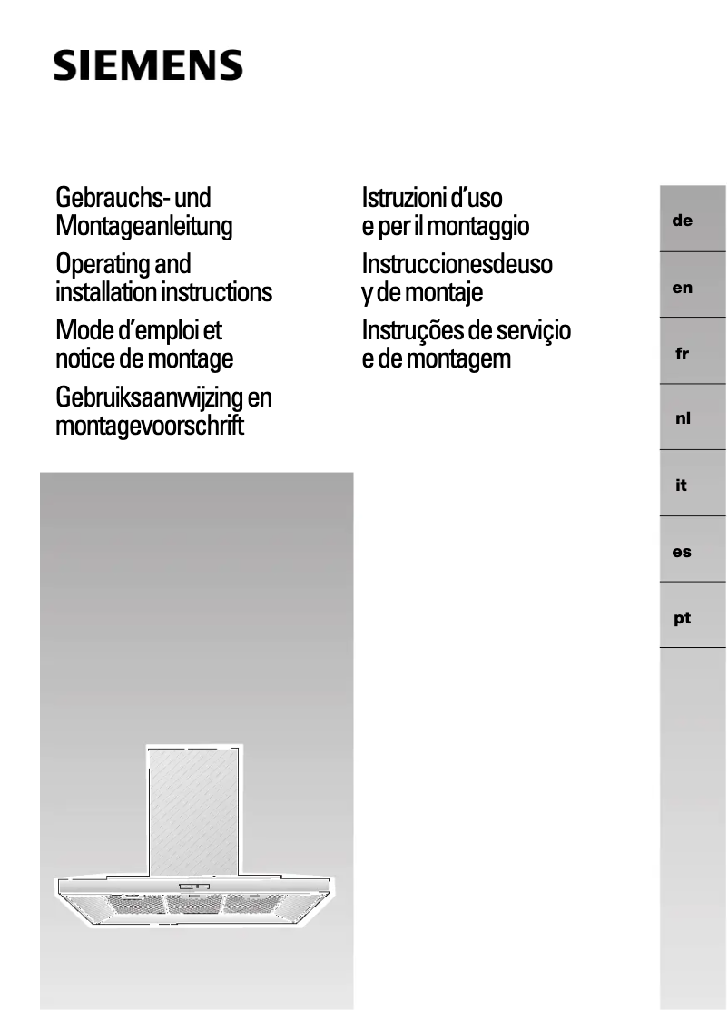 Page 1 de la notice Manuel utilisateur Siemens LC958TB60