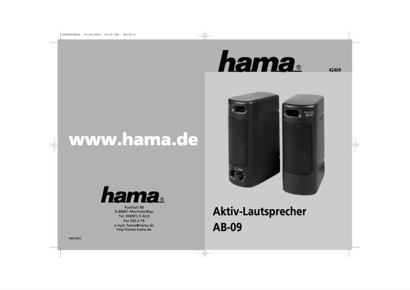 Imagen de la primera página del manual del dispositivo AB-09