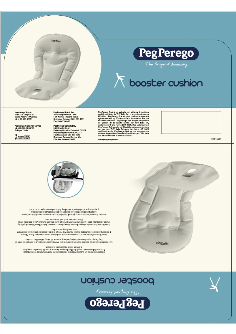 Page 1 de la notice Manuel utilisateur Peg Perego Booster Cushion
