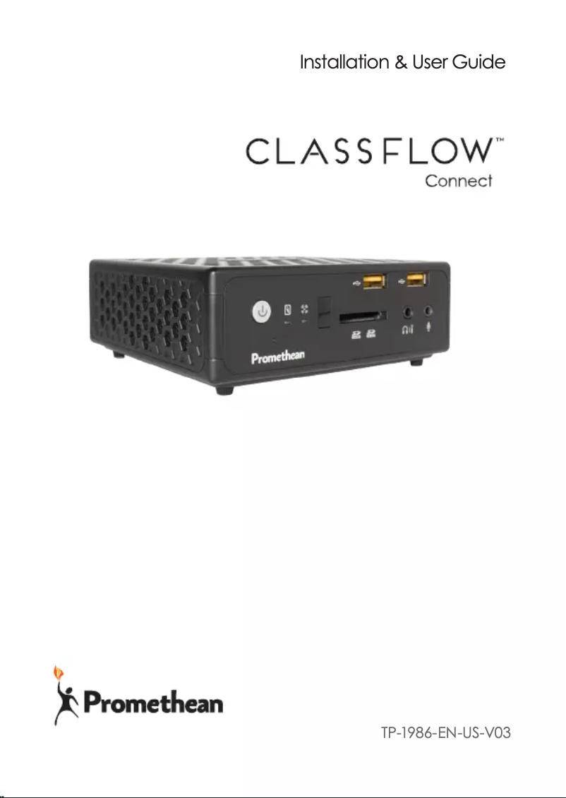 Page n°1 - Manuel utilisateur Promethean ClassFlow Connect