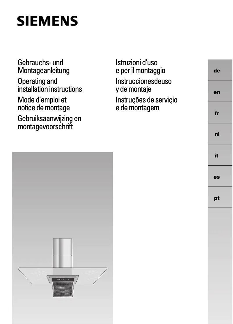 Page n°1 - Manuel utilisateur Siemens LC955KA40P
