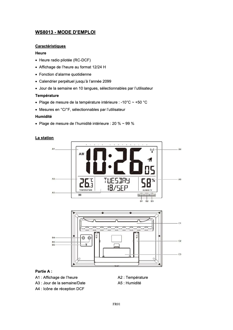 Página 1 del manual Manual de usuario La Crosse Technology WS8013