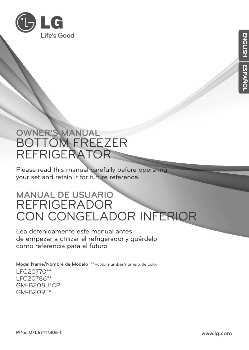 Page n°1 - Manuel utilisateur LG LFC20770SB