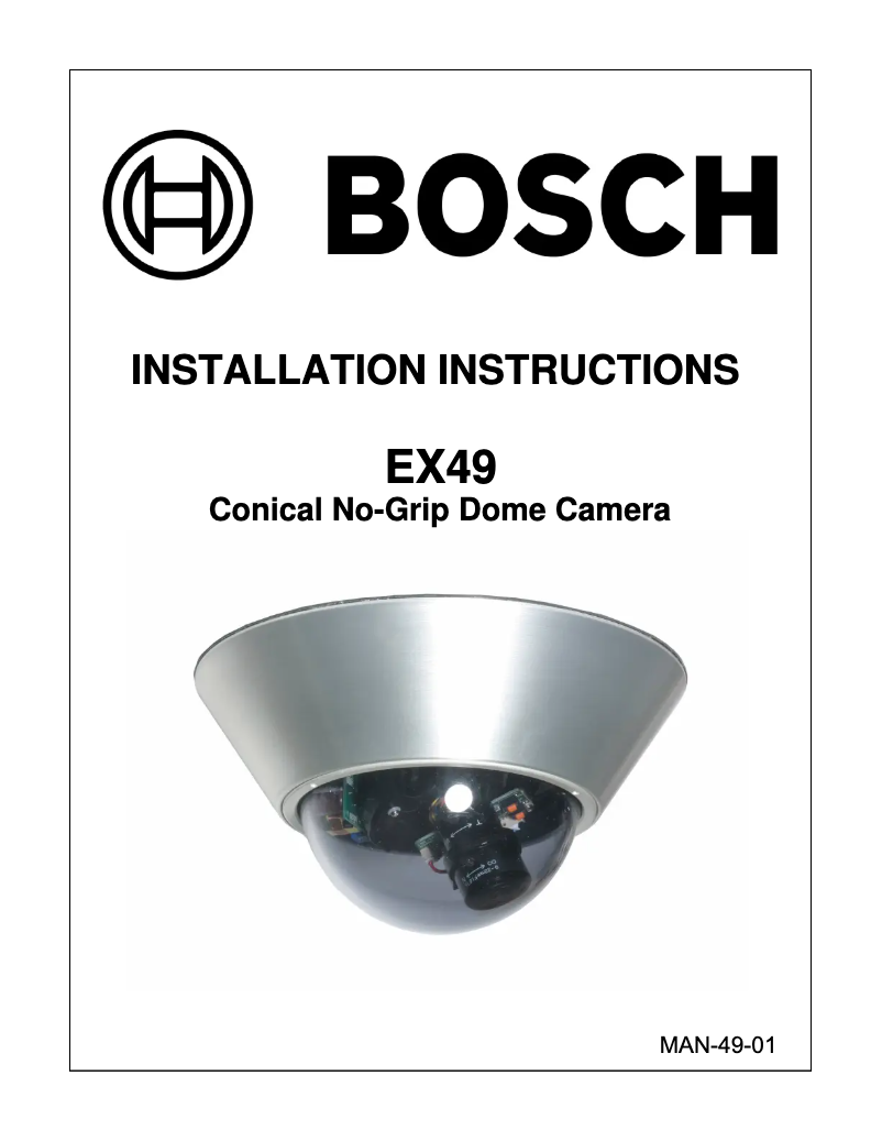 Page n°1 - Manuel utilisateur Bosch EX49