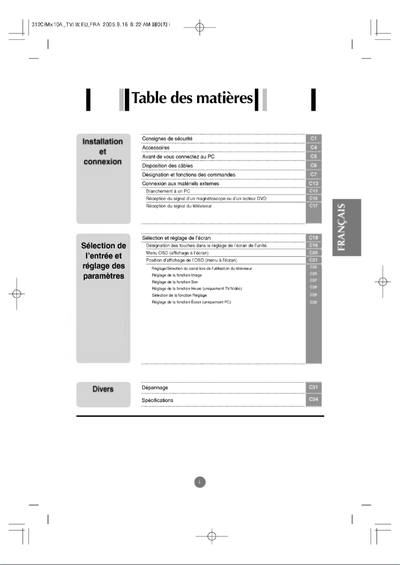 Page 1 de la notice Manuel utilisateur LG M1510A