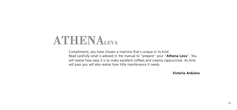 Page n°1 - Manuel utilisateur Victoria Arduino Athena Leva