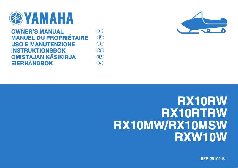 Page n°1 - Manuel utilisateur Yamaha RX-1 Mountain (2007)