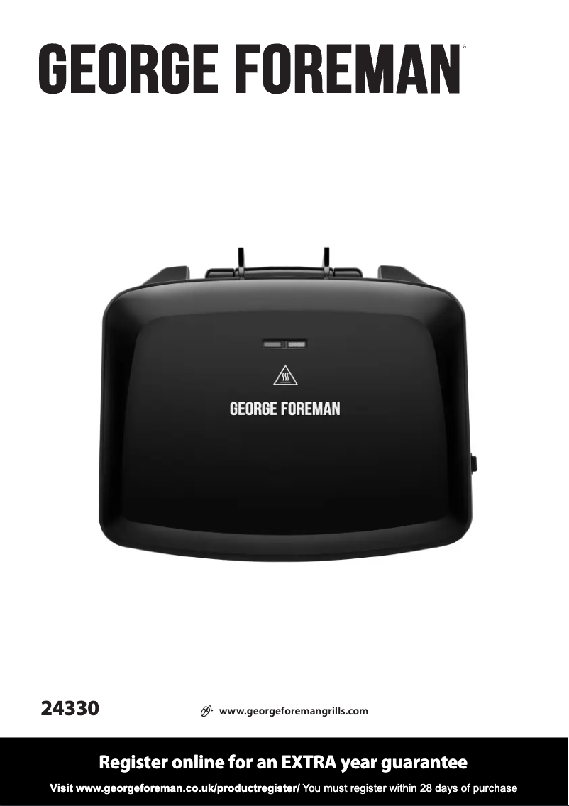 Page 1 de la notice Manuel utilisateur George Foreman 24330