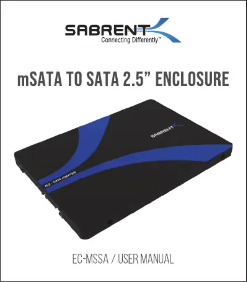 Page 1 de la notice Manuel utilisateur Sabrent EC-MSSA