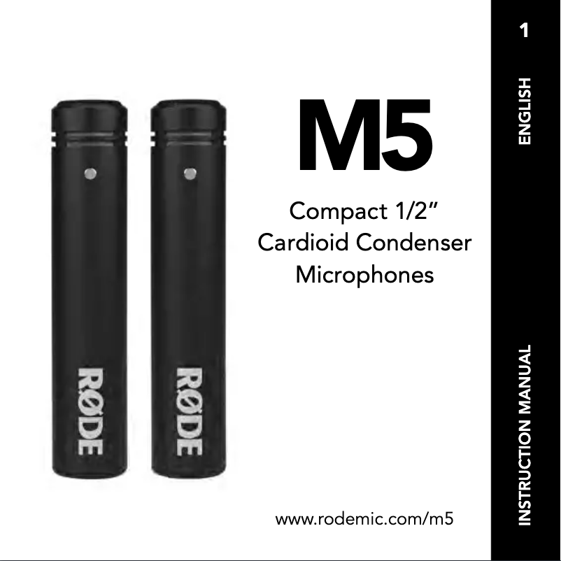 Page n°1 - Manuel utilisateur Røde M5