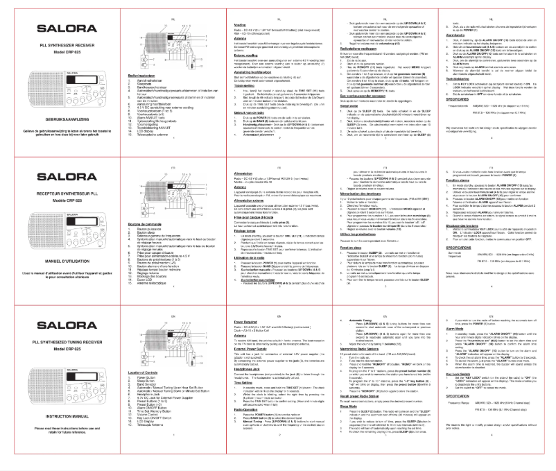 Image de la première page du manuel de l'appareil CRP625
