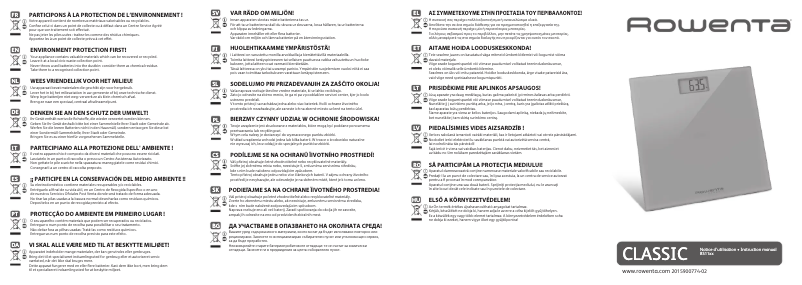 Page n°1 - Manuel utilisateur Rowenta Classic BS1133