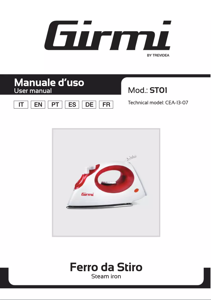 Page n°1 - Manuel utilisateur Girmi ST01