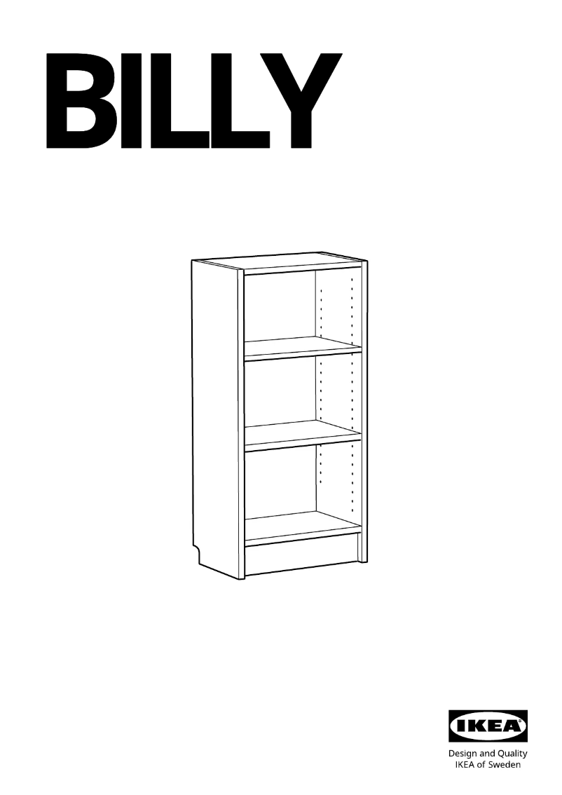 Página 1 del manual Manual de usuario Ikea BILLY 105.086.25