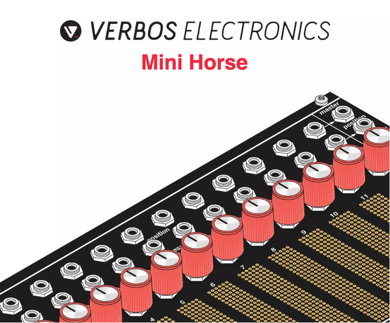 Page n°1 - Manuel utilisateur Verbos Electronics Mini Horse