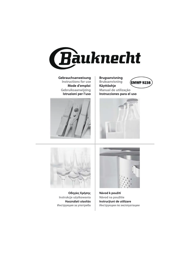 Page n°1 - Manuel utilisateur Bauknecht EMWP 9238