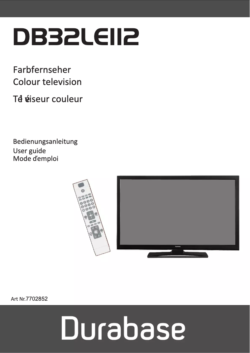 Page 1 de la notice Manuel utilisateur Durabase DB-32LE112