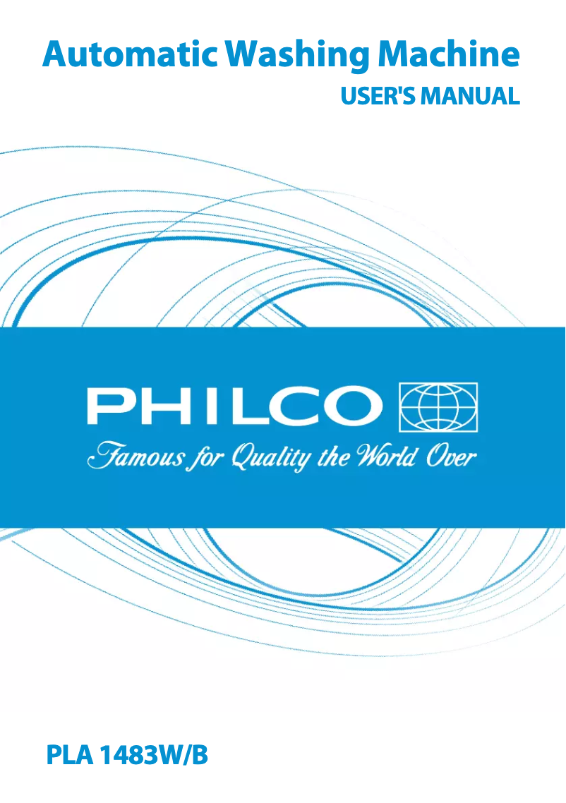 Page 1 de la notice Manuel utilisateur Philco PLA 1483 W