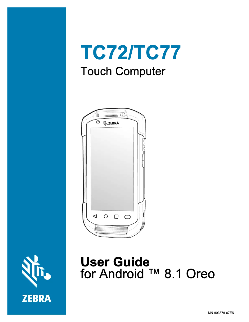 Image de la première page du manuel de l'appareil TC77