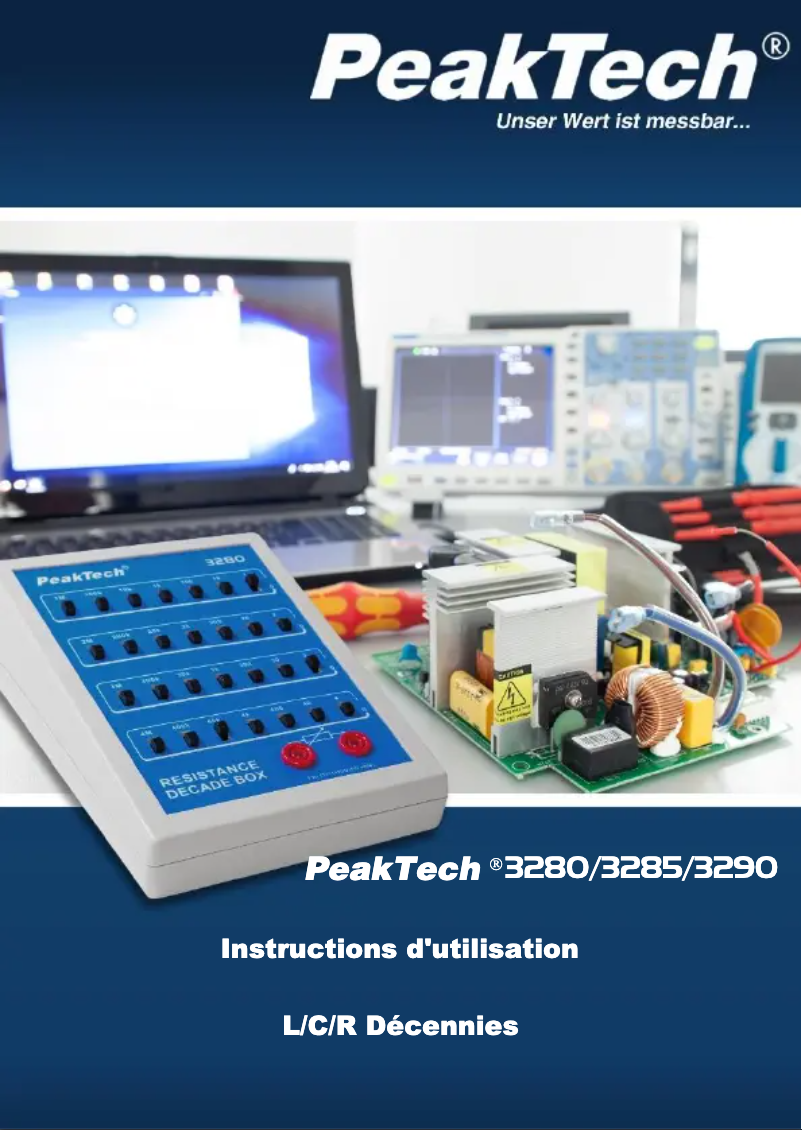 Page n°1 - Manuel utilisateur PeakTech 3290