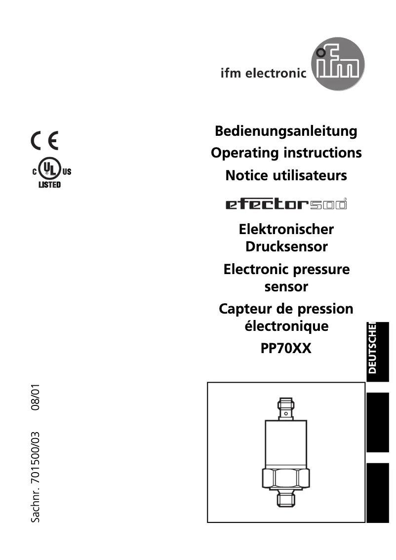Image de la première page du manuel de l'appareil PP7022