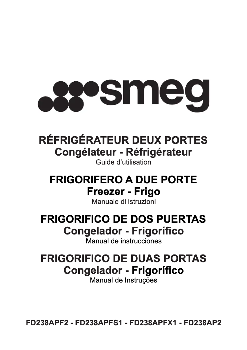 Page n°1 - Manuel utilisateur Smeg FD238AP2