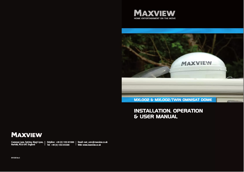 Page 1 de la notice Manuel utilisateur Maxview Omnisat Dome MXL002